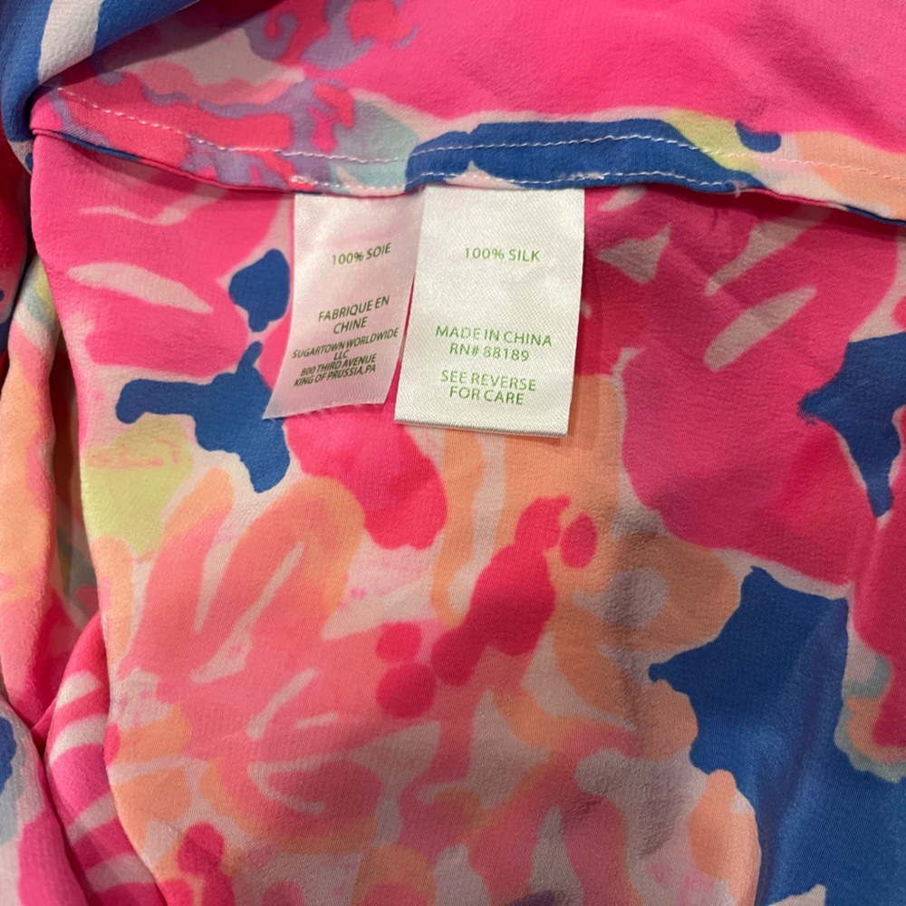 Lilly Pulitzer 100% Silk Tank Top - Picture 4 of 5